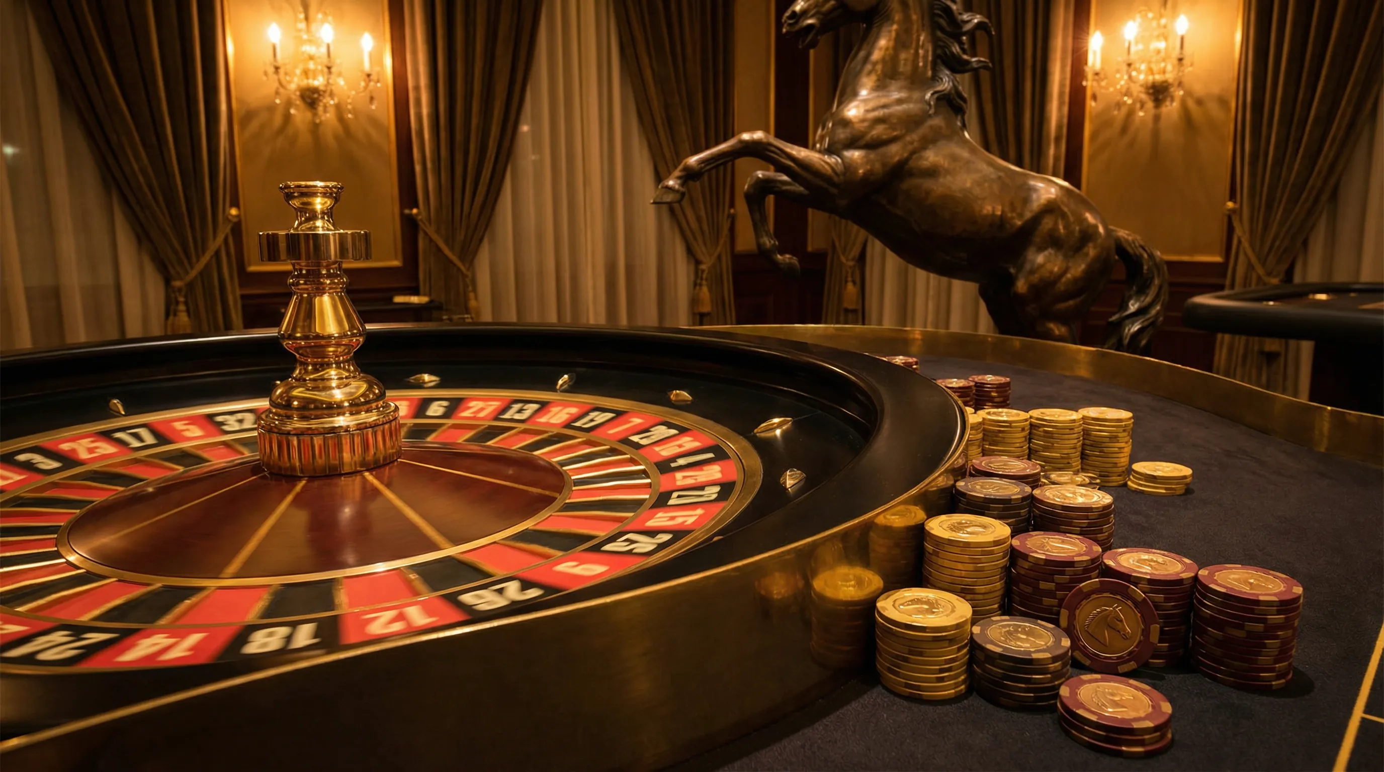 Roleta europeia dourada no cassino betnacional